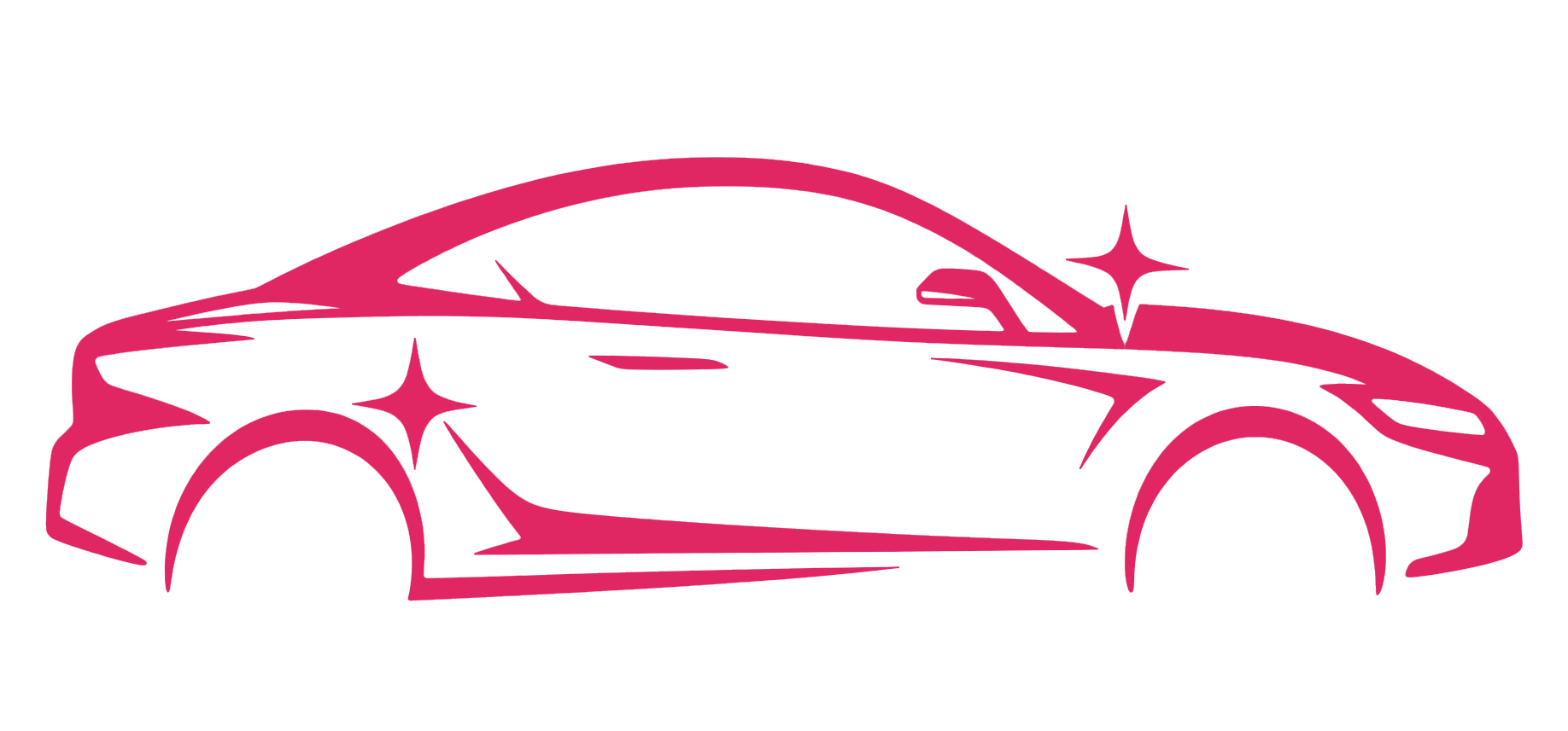 Stylised pink car